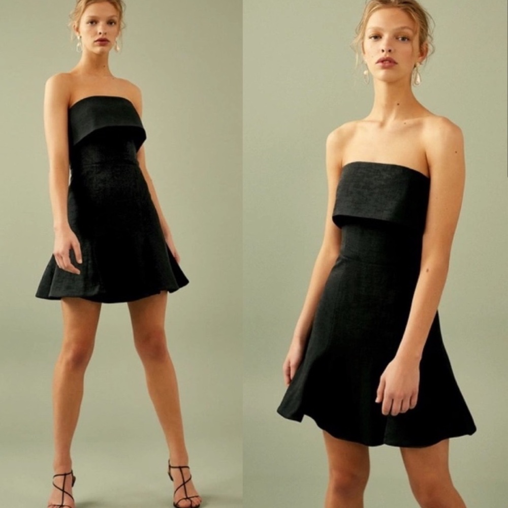 C/MEO Collective Black Apex Strapless Mini Dress: Size Small